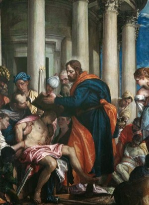 São barnabé cura o doente , 1566 por Paolo Veronese (1528-1588, Italy)